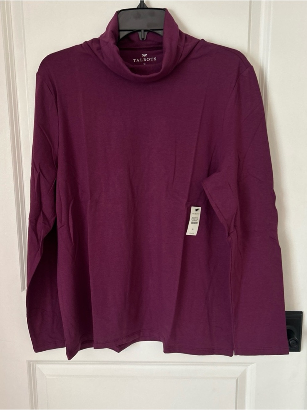 Talbots Plum Long-Sleeve Turtleneck Top